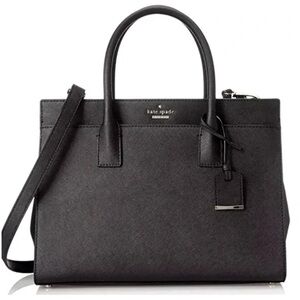 New Kate Spade Black Leather Cameron Satchel Bag